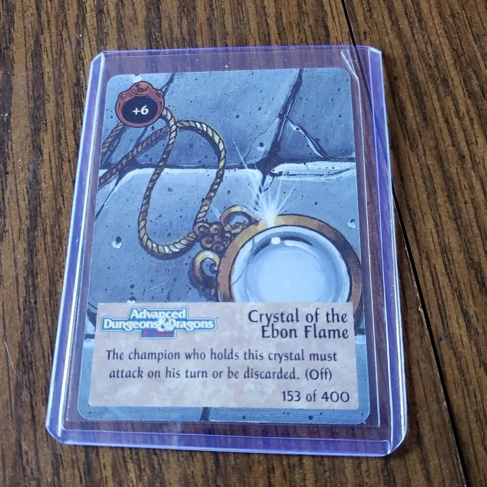 TSR Spellfire CCG 1st Ed. AD&D Crystal Of The Ebon Flame Card #153